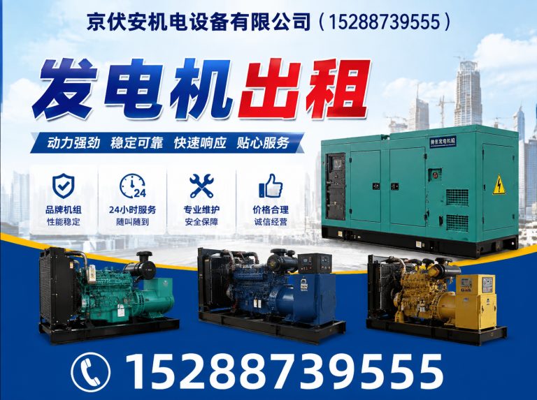 威海应急发电机出租展示图